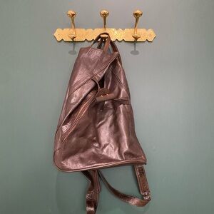Brown Leather Backpack